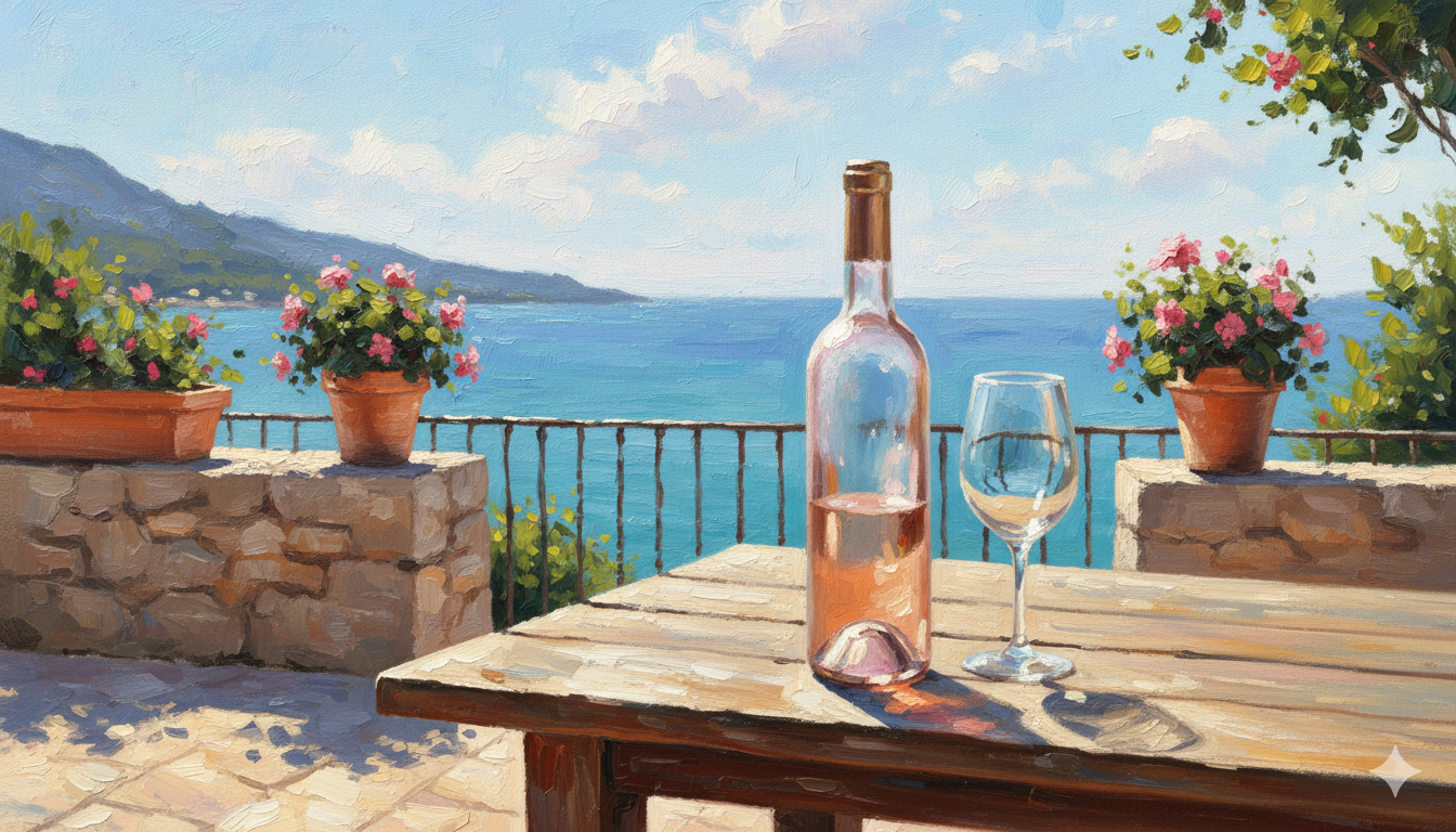 Glas Roséwein