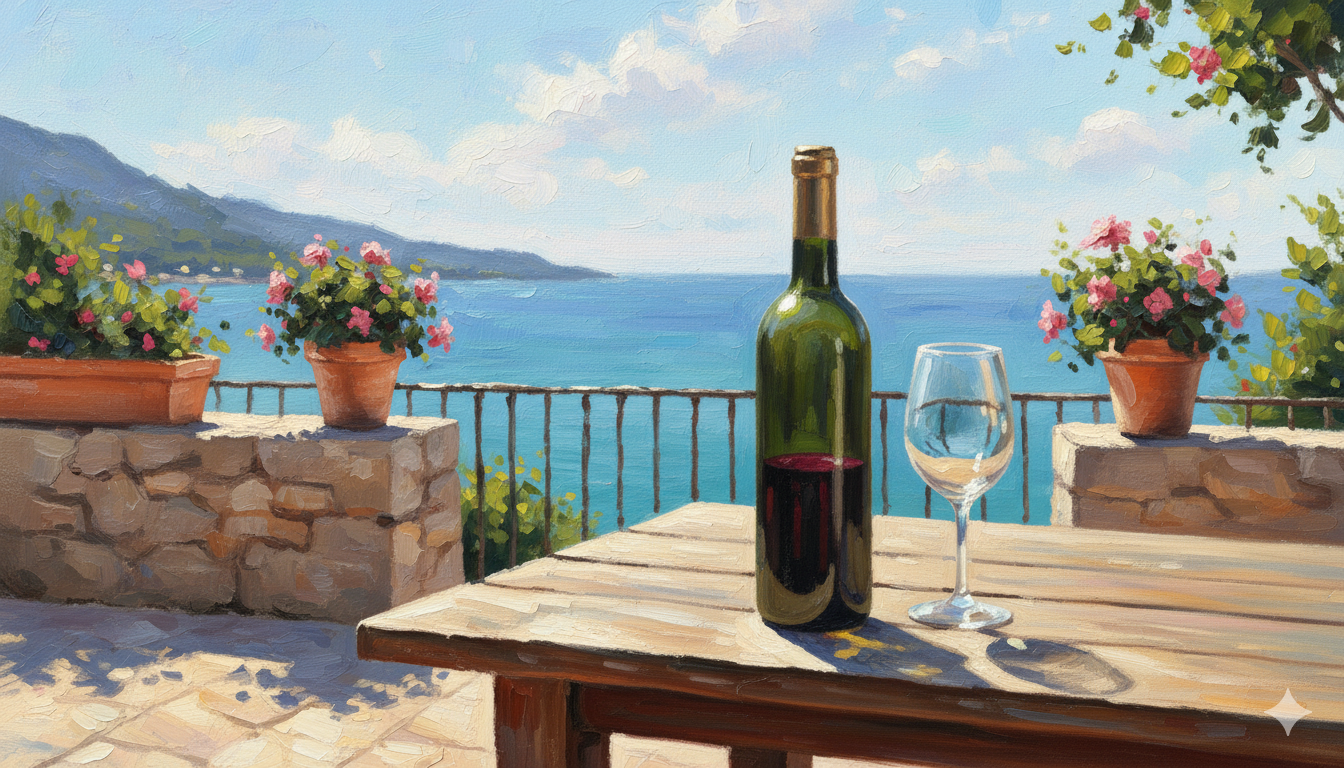Glas Rotwein
