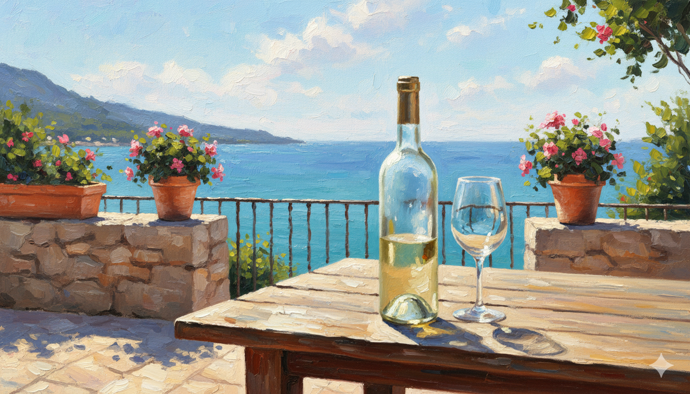 Glas Weißwein